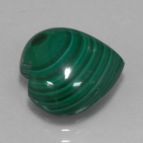 Malaquita verde natural de 9,08 ct, forma de corazón, opaco