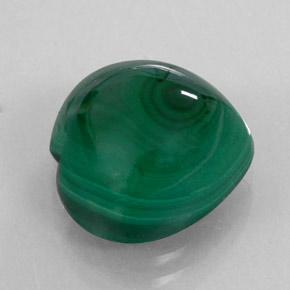 Malaquita verde natural de 12,75 ct, forma de corazón, opaco