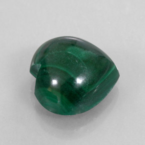Malaquita verde natural de 10,57 ct, forma de corazón, opaco