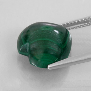 Malaquita verde natural de 10,57 ct, forma de corazón, opaco