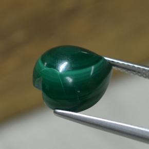 Malaquita verde natural de 8,34 ct, forma de corazón, opaco