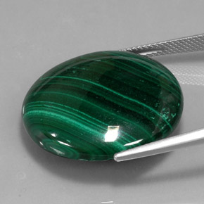 Malaquita verde natural de 38,87 ct, corte redondo, opaco