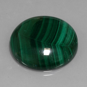Malaquita verde natural de 39,62 ct, corte redondo, opaco