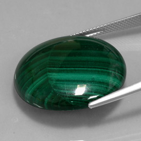 Malaquita verde natural de 39,62 ct, corte redondo, opaco