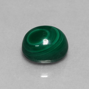 Malaquita verde natural de 1,51 ct, corte óvalo, opaco
