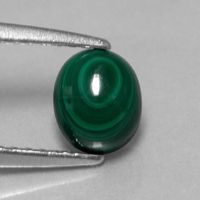 Malaquita verde natural de 1,51 ct, corte óvalo, opaco