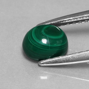Malaquita verde natural de 1,51 ct, corte óvalo, opaco