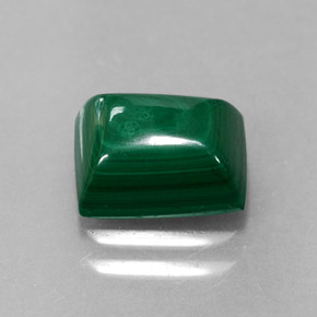 Malaquita verde natural de 2,47 ct, baguette, opaco