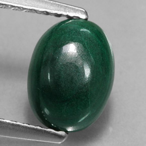 Malaquita verde natural de 2,02 ct, corte óvalo, opaco