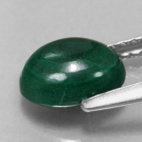 Malaquita verde natural de 2,02 ct, corte óvalo, opaco
