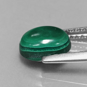Malaquita verde natural de 2,09 ct, corte óvalo, opaco