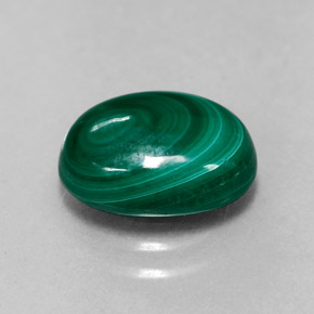 Malaquita verde natural de 3,12 ct, corte óvalo, opaco