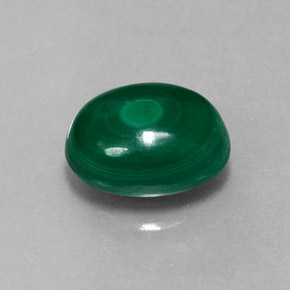 Malaquita verde natural de 3,21 ct, corte óvalo, opaco
