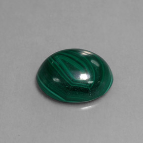 Malaquita verde natural de 3,87 ct, corte óvalo, opaco