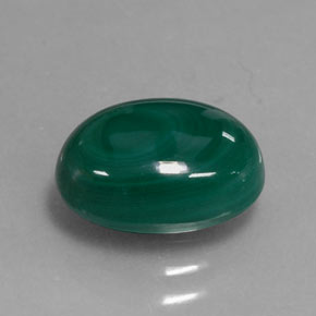 Malaquita verde natural de 3,77 ct, corte óvalo, opaco