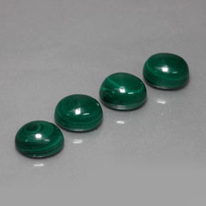 Gemas de malaquita verde natural de  ct, corte óvalo, opaco