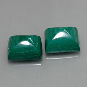 Gemas de malaquita verde natural de  ct, baguette, opaco