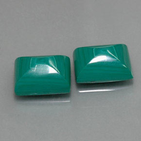 Gemas de malaquita verde natural de  ct, baguette, opaco