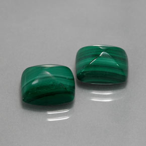 Gemas de malaquita verde natural de  ct, baguette, opaco