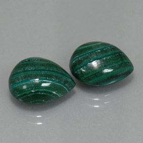 Gemas de Malaquita Verde multicolor natural de  ct, En forma de pera, Opaco
