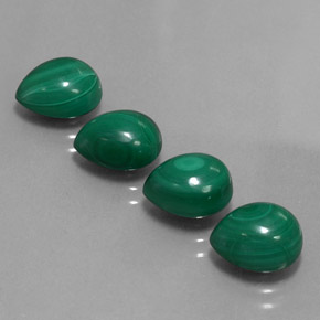 Gemas de Malaquita Verde multicolor natural de  ct, En forma de pera, Opaco