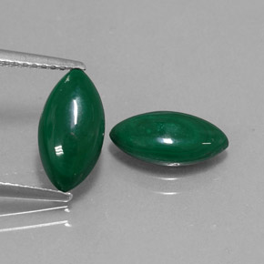 Gemas de malaquita verde natural de  ct, marquesa, opaco