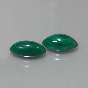 Gemas de malaquita verde natural de  ct, marquesa, opaco