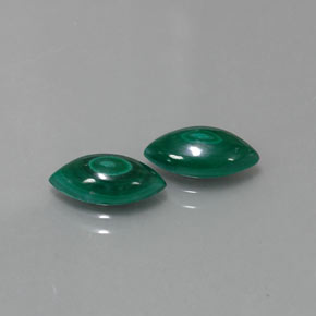 Gemas de malaquita verde natural de  ct, marquesa, opaco