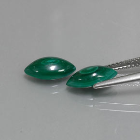 Gemas de malaquita verde natural de  ct, marquesa, opaco