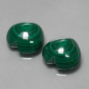 Gemas de Malaquita Verde multicolor natural de  ct, Forma de corazón, Opaco