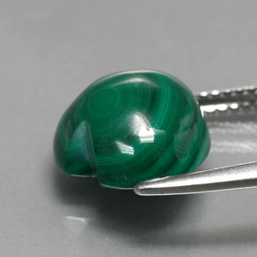 Malaquita verde natural de 7,53 ct, forma de corazón, opaco