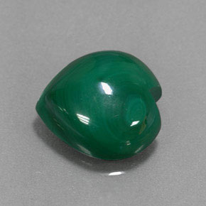 Malaquita verde natural de 5,63 ct, forma de corazón, opaco