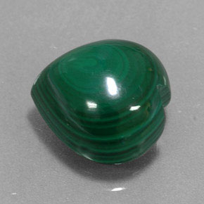 Malaquita verde natural de 6,74 ct, forma de corazón, opaco