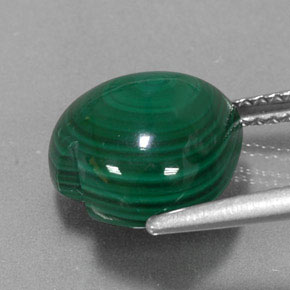 Malaquita verde natural de 6,74 ct, forma de corazón, opaco
