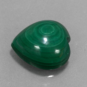 Malaquita verde natural de 5,50 ct, forma de corazón, opaco