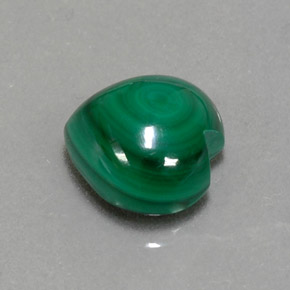 Malaquita verde natural de 5,04 ct, forma de corazón, opaco