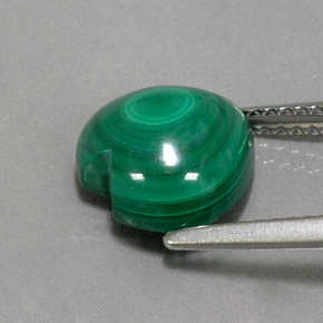Malaquita verde natural de 4,73 ct, forma de corazón, opaco