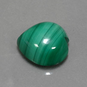 Malaquita verde natural de 4,58 ct, forma de corazón, opaco