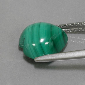 Malaquita verde natural de 4,58 ct, forma de corazón, opaco