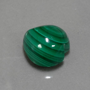 Malaquita verde natural de 4,16 ct, forma de corazón, opaco