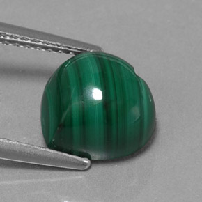 Malaquita verde natural de 4,38 ct, forma de corazón, opaco