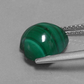Malaquita verde natural de 4,38 ct, forma de corazón, opaco