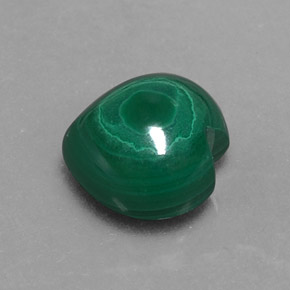 Malaquita verde natural de 3,97 ct, forma de corazón, opaco