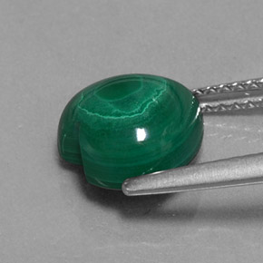 Malaquita verde natural de 3,97 ct, forma de corazón, opaco