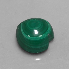 Malaquita verde natural de 3,89 ct, forma de corazón, opaco