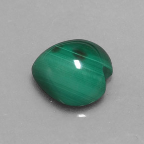 Malaquita verde natural de 3,37 ct, forma de corazón, opaco