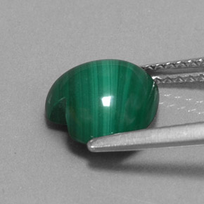 Malaquita verde natural de 3,03 ct, forma de corazón, opaco