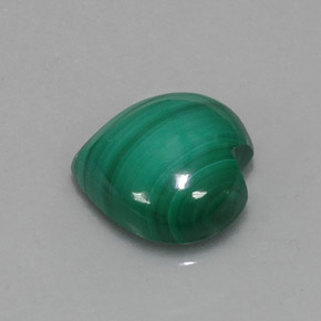 Malaquita verde natural de 7,84 ct, forma de corazón, opaco
