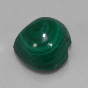 Malaquita verde natural de 7,66 ct, forma de corazón, opaco