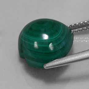 Malaquita verde natural de 7,66 ct, forma de corazón, opaco